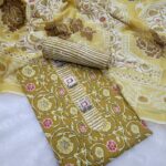 Branded Cotton Salwar Materials (Unstitched 3pcs)