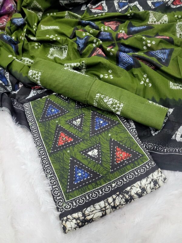 Branded Cotton Salwar Materials (Unstitched 3pcs)