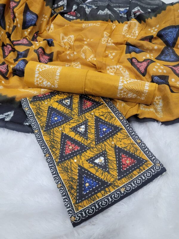 Branded Cotton Salwar Materials (Unstitched 3pcs)