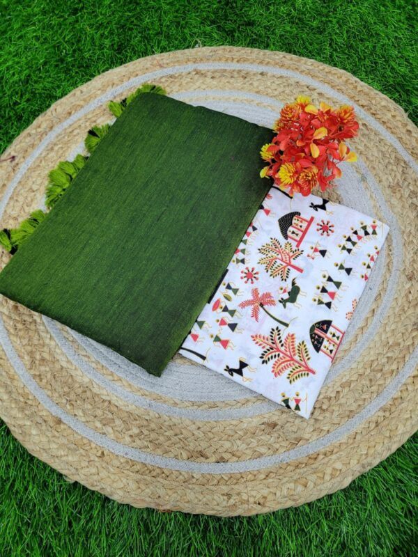 Khadi Cotton Saree+Blouse Combo