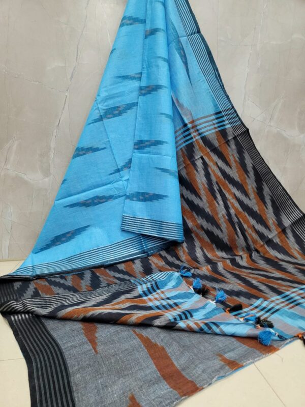 IKKAT LINEN COTTON SAREES