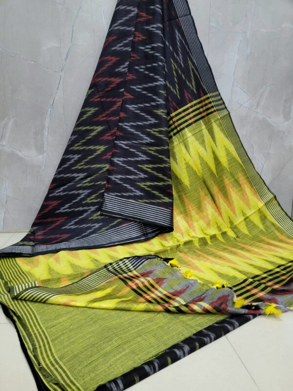 IKKAT LINEN COTTON SAREES