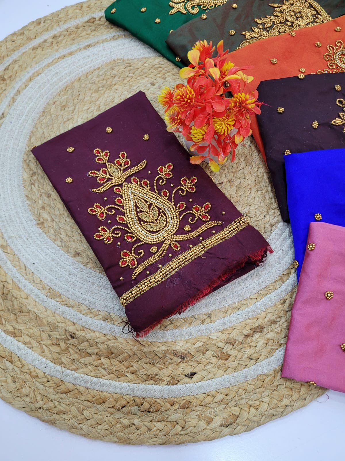 2025/11/1005088445.jpg Handmade Aari Work Blouses - Image 1