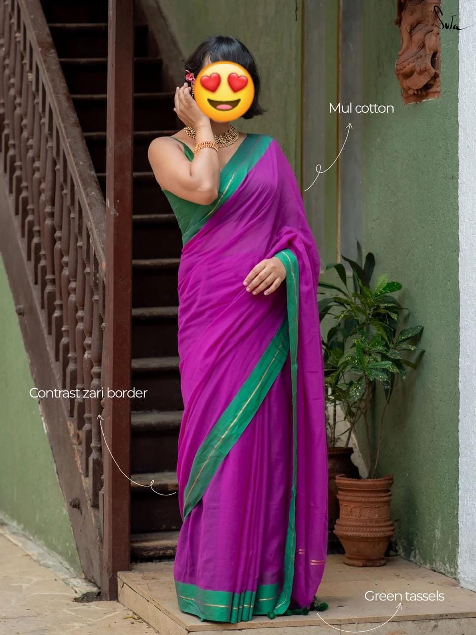 2025/12/1005128349.jpg Premium Mul Cotton Sarees - Image 1
