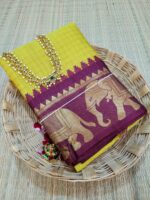 MEENAKSHI: Authentic mahwswari Checks silk Sarees