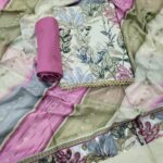 Branded Jam Cotton Salwar Materials - Multicolored (Unstitched 3pcs)