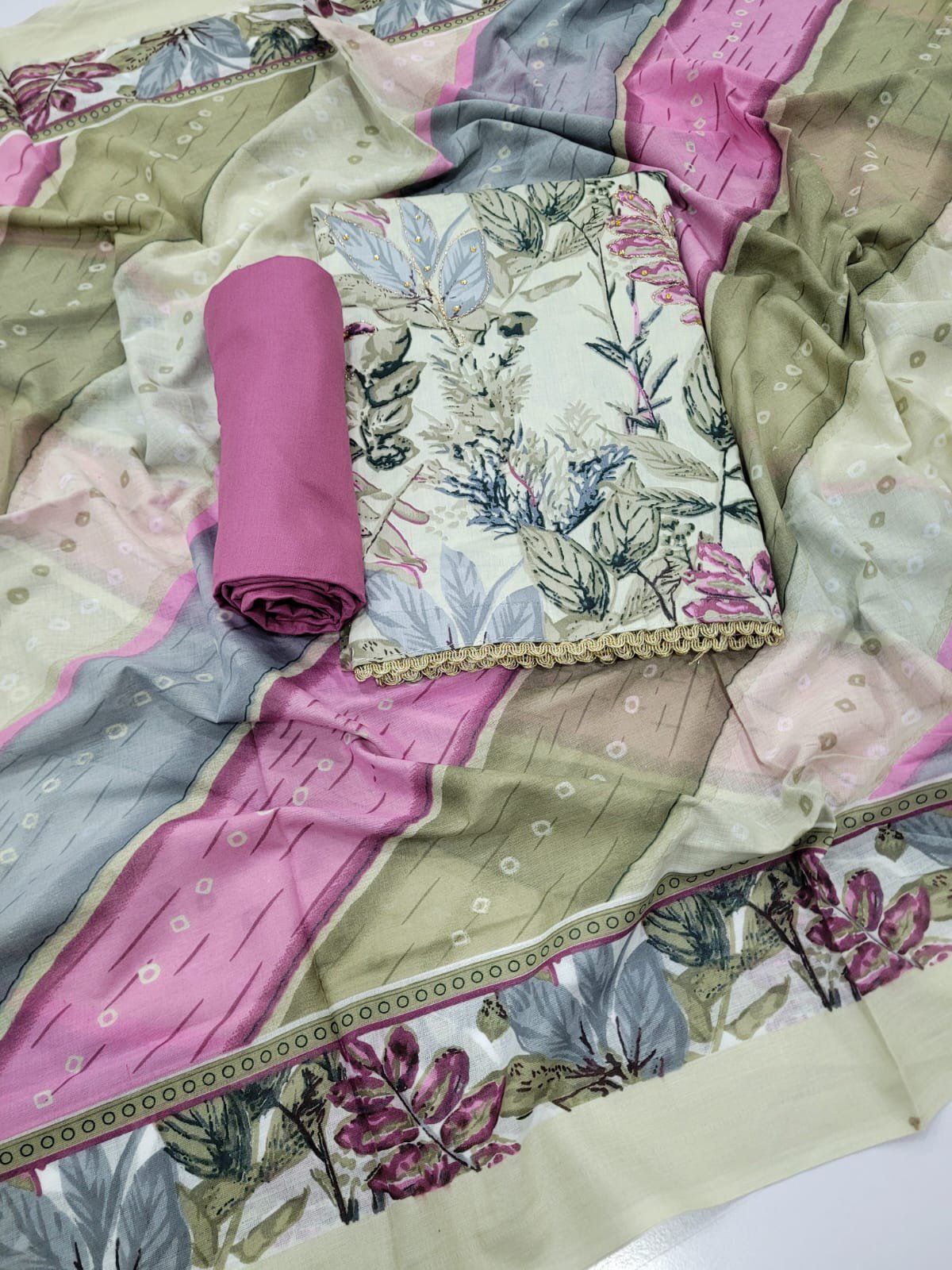 2026/01/1000488307.jpg Branded Jam Cotton Salwar Materials - Multicolored (Unstitched 3pcs) - Image 1