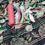 Branded Jam Cotton Salwar Materials - Multicolored (Unstitched 3pcs)