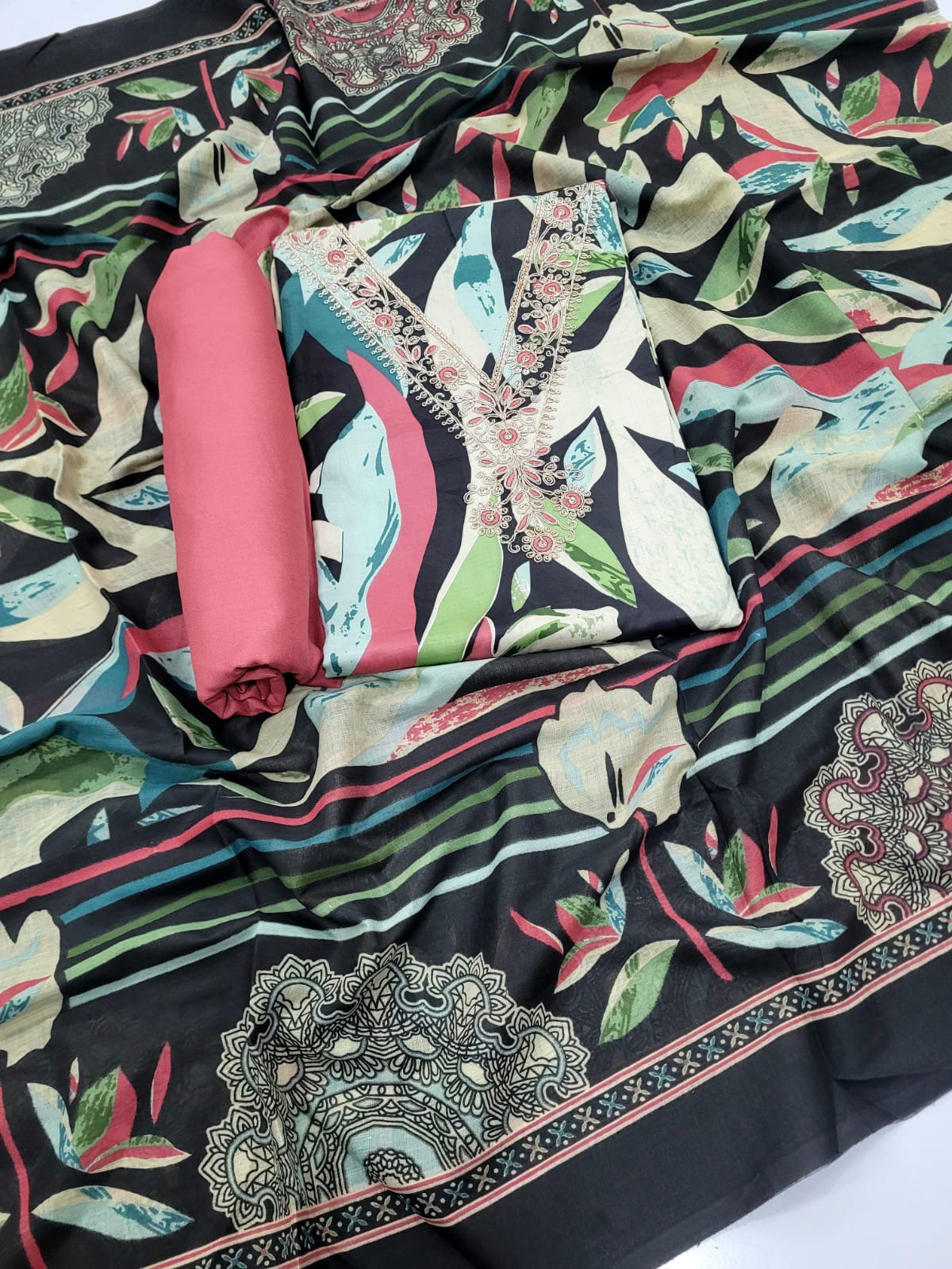 2026/01/1000488312.jpg Branded Jam Cotton Salwar Materials - Multicolored (Unstitched 3pcs) - Image 1