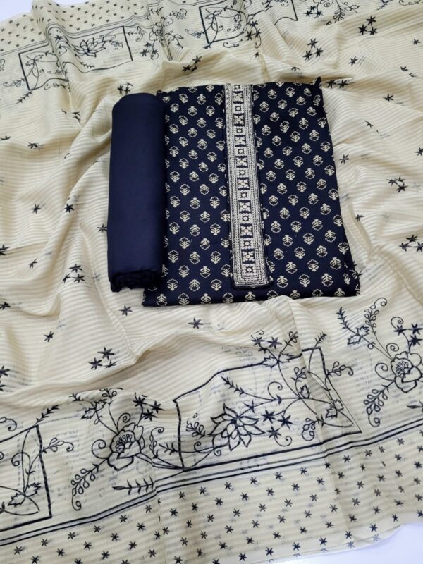 Branded Cotton Salwar Materials (Unstitched 3pcs)