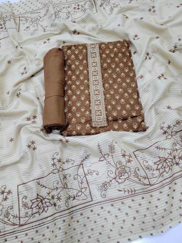 Branded Cotton Salwar Materials (Unstitched 3pcs)