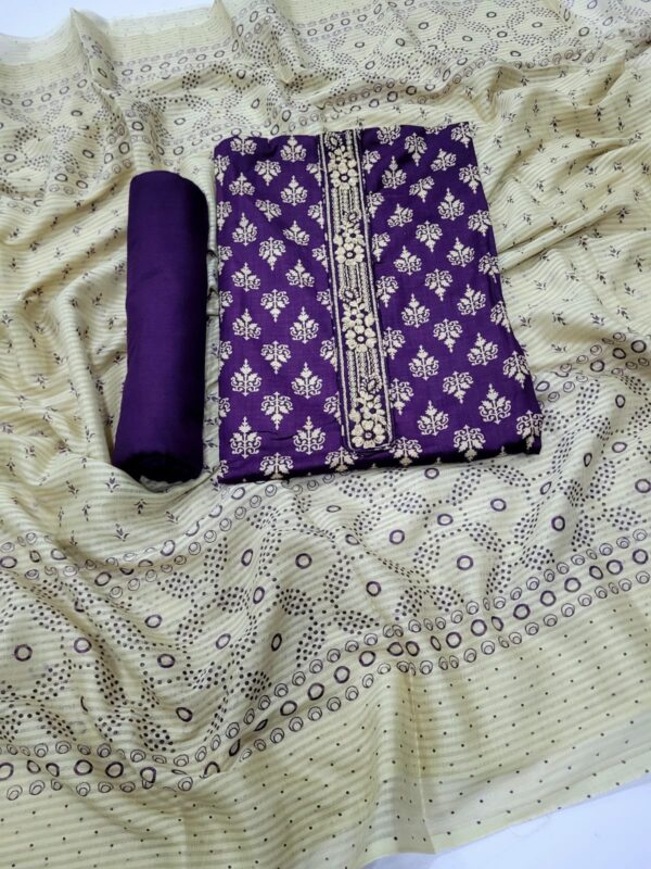 Branded Cotton Salwar Materials (Unstitched 3pcs)