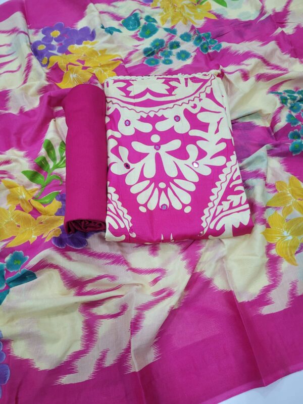 Branded Cotton Salwar Materials (Unstitched 3pcs)