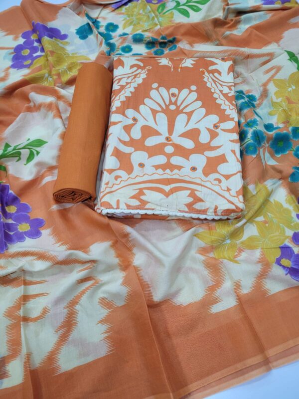 Branded Cotton Salwar Materials (Unstitched 3pcs)