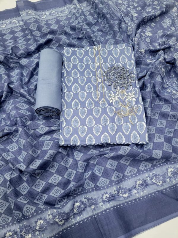 Branded Cotton Salwar Materials (Unstitched 3pcs)