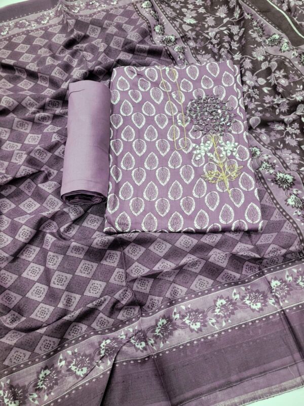 Branded Cotton Salwar Materials (Unstitched 3pcs)