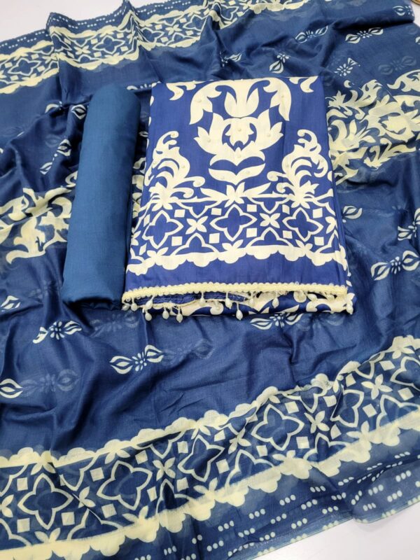 Branded Cotton Salwar Materials (Unstitched 3pcs)