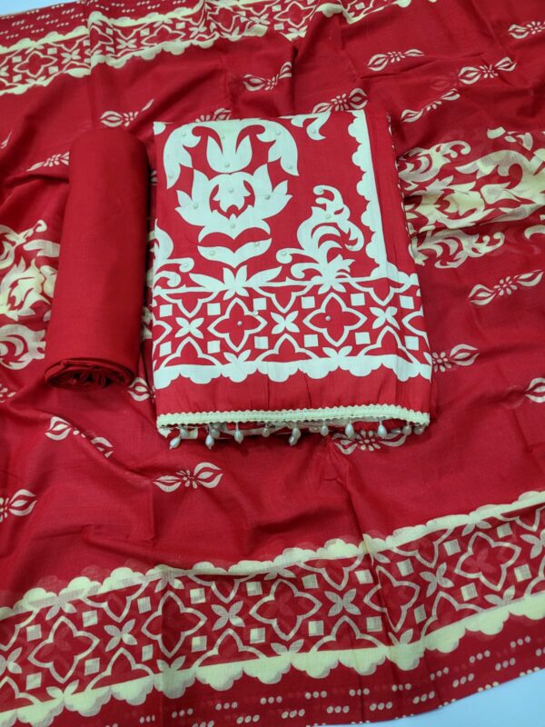 Branded Cotton Salwar Materials (Unstitched 3pcs)