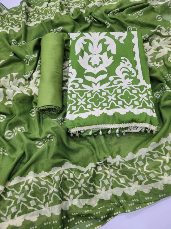 Branded Cotton Salwar Materials (Unstitched 3pcs)