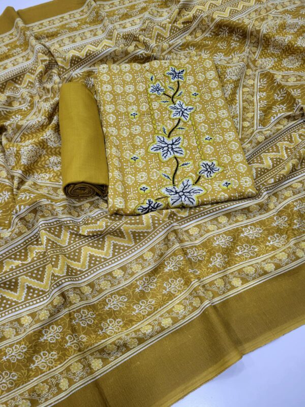 Branded Cotton Salwar Materials (Unstitched 3pcs)