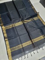Premium Uppada Checks Cotton Silk Sarees - Image 2