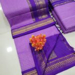 Checked Kalyani cotton saree/Lata Gadwal Paithani