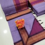Checked Kalyani cotton saree/Lata Gadwal Paithani