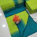 Checked Kalyani cotton saree/Lata Gadwal Paithani