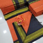 Checked Kalyani cotton saree/Lata Gadwal Paithani