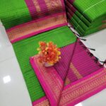 Checked Kalyani cotton saree/Lata Gadwal Paithani