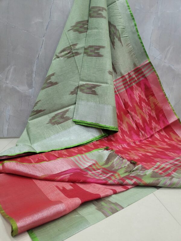 IKKAT LINEN COTTON SAREES