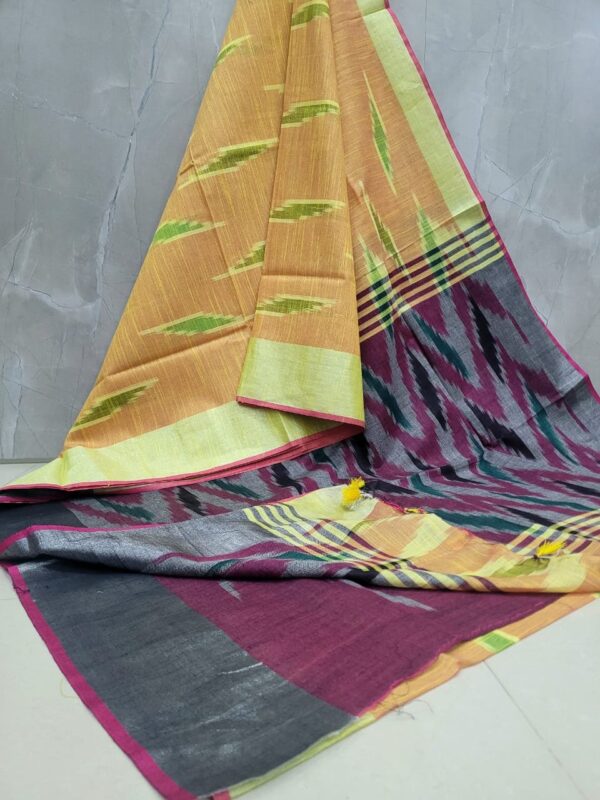 IKKAT LINEN COTTON SAREES