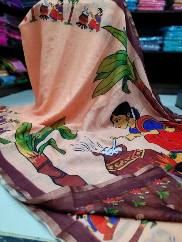 *Exclusive*Pongal Spl Linen Jute Cotton Sarees