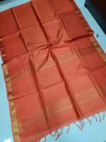 Premium Uppada Checks Cotton Silk Sarees - Image 2