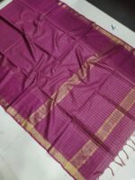 Premium Uppada Checks Cotton Silk Sarees - Image 2