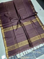 Premium Uppada Checks Cotton Silk Sarees - Image 3