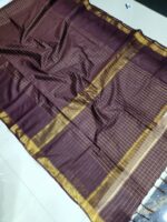 Premium Uppada Checks Cotton Silk Sarees - Image 2