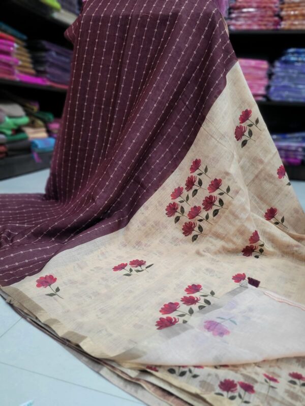 Linen Jute cotton sarees
