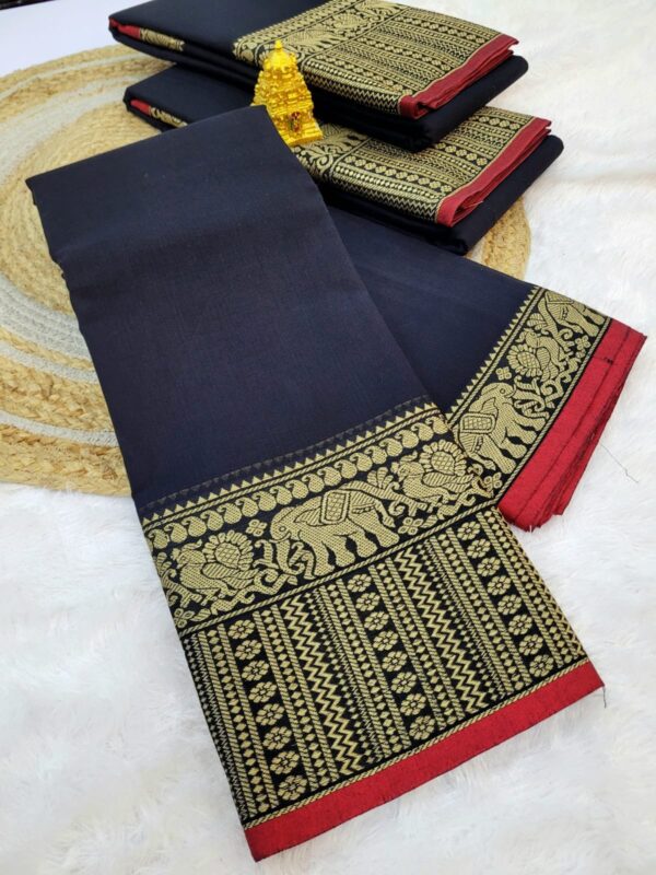 Authentic Narayanpet Cotton Sarees ( Black)