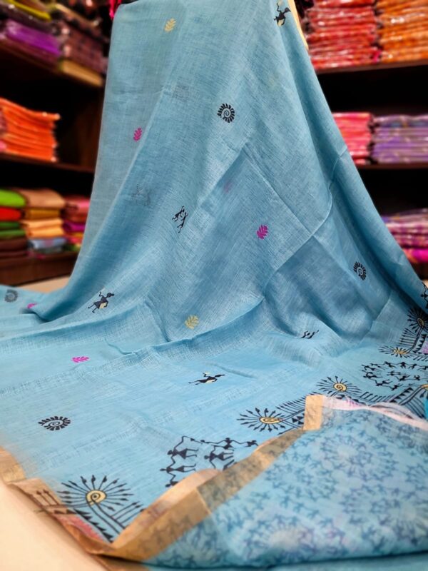 Linen Jute cotton sarees