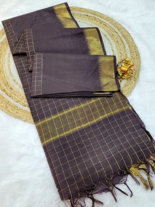 Premium Uppada Checks Cotton Silk Sarees