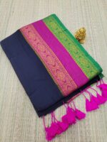 Premium Mul Cotton Sarees ( Black )