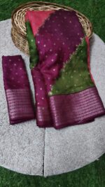 Premium Banarasi Georgette Silk Sarees - Image 2