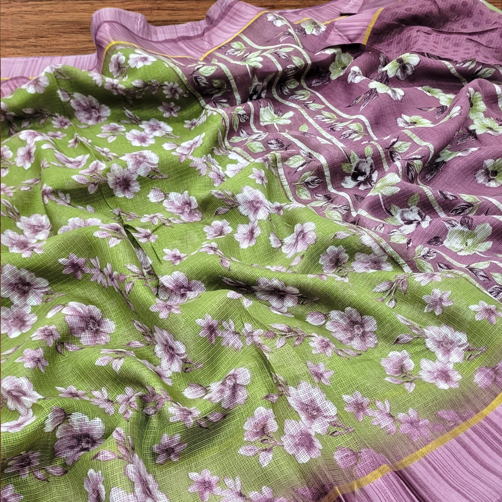 WhatsApp Image 2026-01-03 at 12.23.30 PM Premium & Trendy Kota checks saree - Image 1