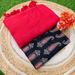 Khadi Cotton Saree+Blouse Combo