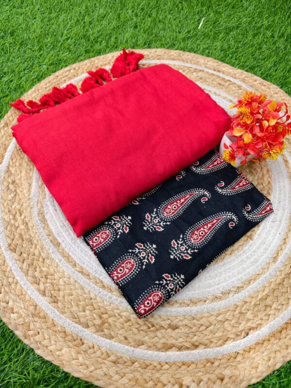 Kadhi Cotton Saree+Blouse Combo