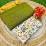 Khadi Cotton Saree+Blouse Combo