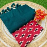 Khadi Cotton Saree+Blouse Combo