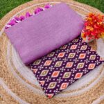 Khadi Cotton Saree+Blouse Combo