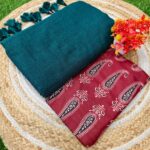 Khadi Cotton Saree+Blouse Combo